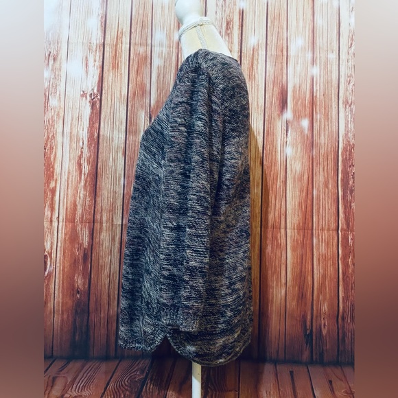 Women’s Large Sweater CJ Banks Purple Multicolored Medium Weight 3/4 Sleeves - Picture 10 of 13